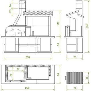 Palazzetti Antille Buitenkeuken met Pizzaoven
