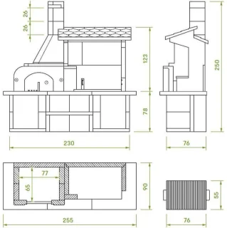 Palazzetti Antille Buitenkeuken met Pizzaoven