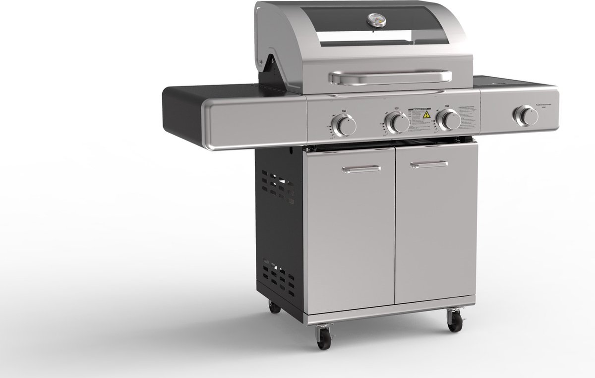De Paralux Gasbarbecue 3 Branders RVS in één oogopslag