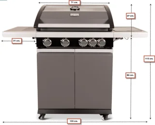 Patton Patio Pro Chef 4+1 Gasbarbecue Frozen Grey