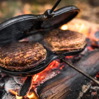 Petromax Gietijzeren Hamburgerpers