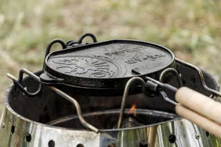 Petromax Gietijzeren Wafelijzer met Draaiframe