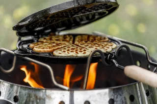 Petromax Gietijzeren Wafelijzer met Draaiframe
