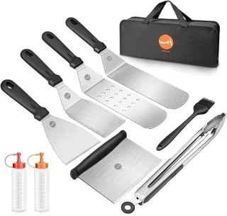 Professionele RVS Grillspatula Set 9-delig BBQ-set