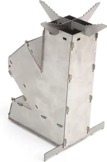 Rocket stove rvs afneembaar kooktoestel voor kamperen en wandelen