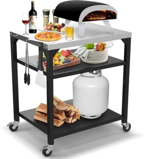 Roestvrijstalen buitenkeuken trolley