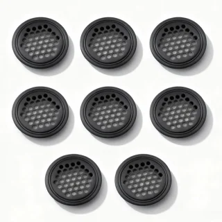 Ronde ventilatierooster van RVS set van 8 stuks