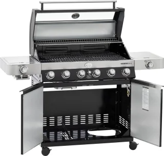 Rösle Videro G6-S Vario Gasbarbecue 30 mbar RVS Zwart