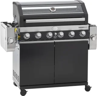 Rösle Videro G6-S Vario Gasbarbecue 30 mbar RVS Zwart