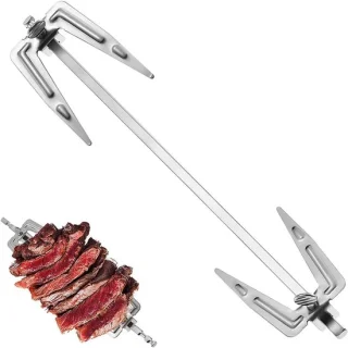 Rotisserie Grillvork Kit RVS voor Airfryer & BBQ