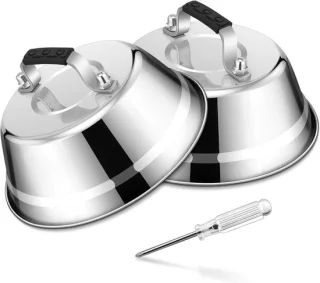 RVS Burger Bell Set (2 stuks)