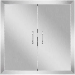 RVS dubbele keukendeur 61 x 61 cm