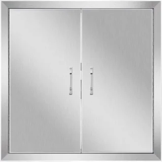 RVS Dubbele Keukendeur 61 x 61 cm