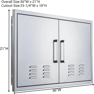 RVS Inbouw Ventilatiedeur