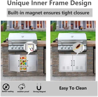 RVS Inbouw Ventilatiedeur