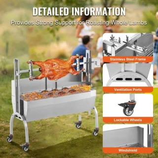 Serolux Elektrische Barbecue 2-in-1 Draaispitgrill