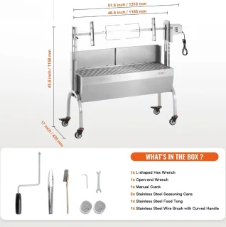 Serolux Elektrische Barbecue 2-in-1 Draaispitgrill