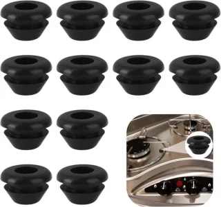 Set van 12 rubber voetjes voor campingkooktoestellen, geschikt voor Dometic, Smev en Thetford