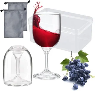 Set van 2 herbruikbare plastic wijnflessen 200 ml