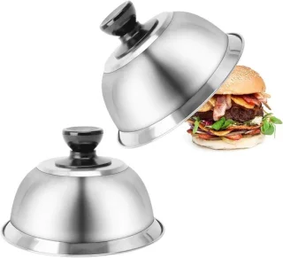 Set van 2 RVS Burgerdeksels 16 x 10 cm