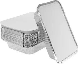 Set van 25 aluminium schalen 1000 ml met deksel