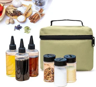 Set van 6 draagbare kruidenpotjes
