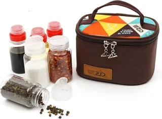 Set van 6 Kruidendozen met Opbergtas