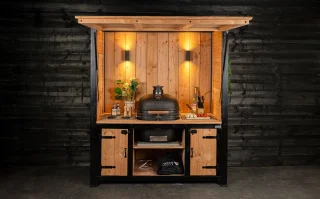 Steigerhoutje.nl Buitenkeuken Close Overdekt met Klepdeur