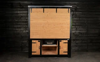 Steigerhoutje.nl Buitenkeuken Close Overdekt met Klepdeur