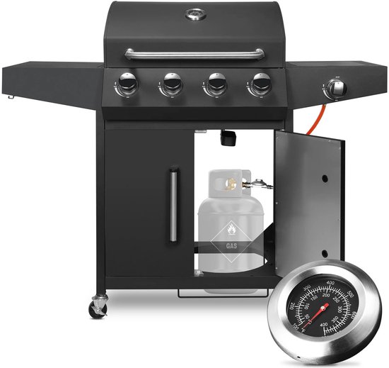Stemily Gas BBQ 4 Branders met Zijbrander 44x135x136cm review