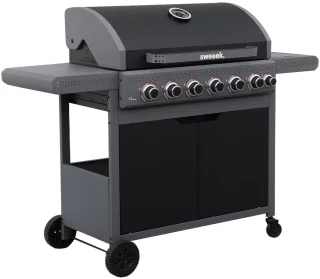 sweeek gasbarbecue Edmond 6+1 branders zwart