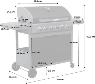 sweeek gasbarbecue Edmond 6+1 branders zwart