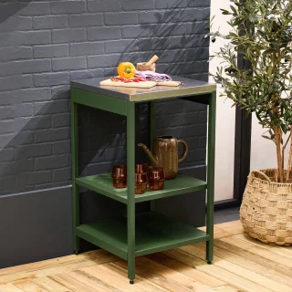 Wat vinden we goed aan de Sweeek Naxos buitenkeukenmodule 2 planken staal 49x49x87,5 cm