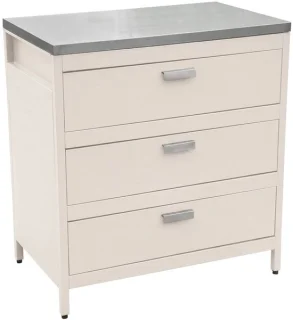 sweeek Naxos buitenkeukenmodule met 3 lades van staal 80x51x87,5 cm