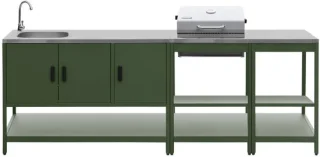 sweeek Naxos buitenkeukenmodules met houtskoolbarbecue