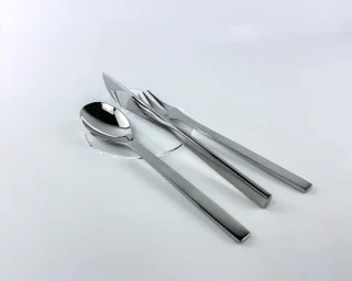 Tafelbestekstandaard van plexiglas, 6-delige set, transparant