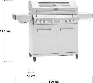 Wat vinden we goed aan de TAINO PLATINUM YAMARA 6+2 Gasgrill