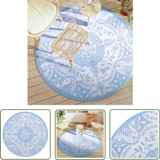 The Living Store Buitenkleed ARAKIL Ø160 cm babyblauw review
