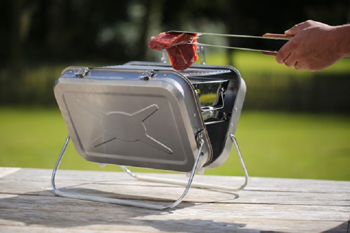 Wat vinden we goed aan de Travel BBQ Roestvrij Staal 58,5x43x66 cm Plooibaar