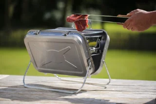 Travel BBQ Roestvrij Staal 58,5x43x66 cm Plooibaar