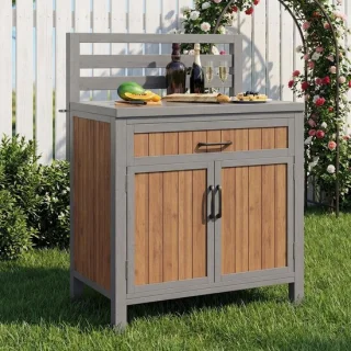 Tuinkast Dennenhout 80x51x119 cm