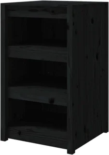 Tuinkast hout 55x55x92 cm zwart
