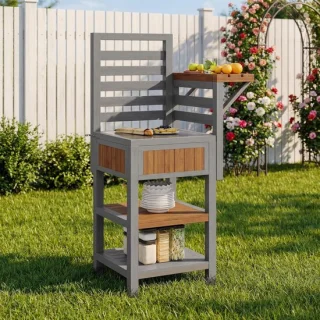 Tuinkast Hout - Outdoorkast 74x54x149 cm