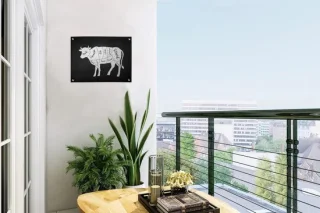 Tuinposter Koeien - Tuindoek 40x30 cm