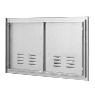 Universeel Buitenkeuken Inbouwdeur RVS Dubbel 91,4 x 53,4 cm