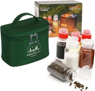 Compacte, draagbare specerijset voor onderweg