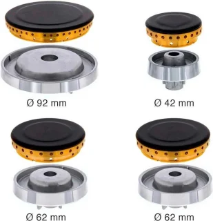Universele deksel- en ringset voor gasfornuis