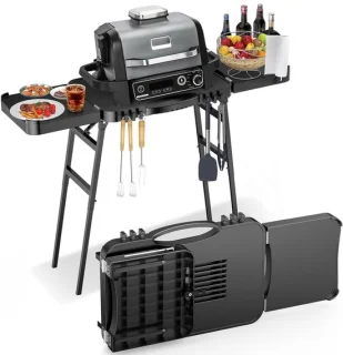 Universele Draagbare Grill Trolley voor Enders Urban, Weber Q100–Q300 en Ninja Woodfire