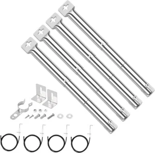 Universele RVS branders - vervangingsset voor grill en BBQ (4 stuks)