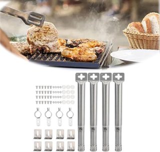 Universele RVS Grillbranderset — duurzame vervanging voor je gasbarbecue
